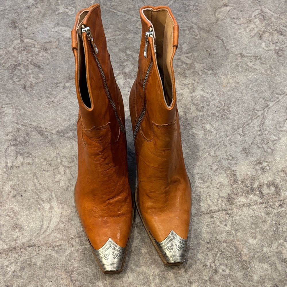 Free People Brayden Western Boots in Tan
